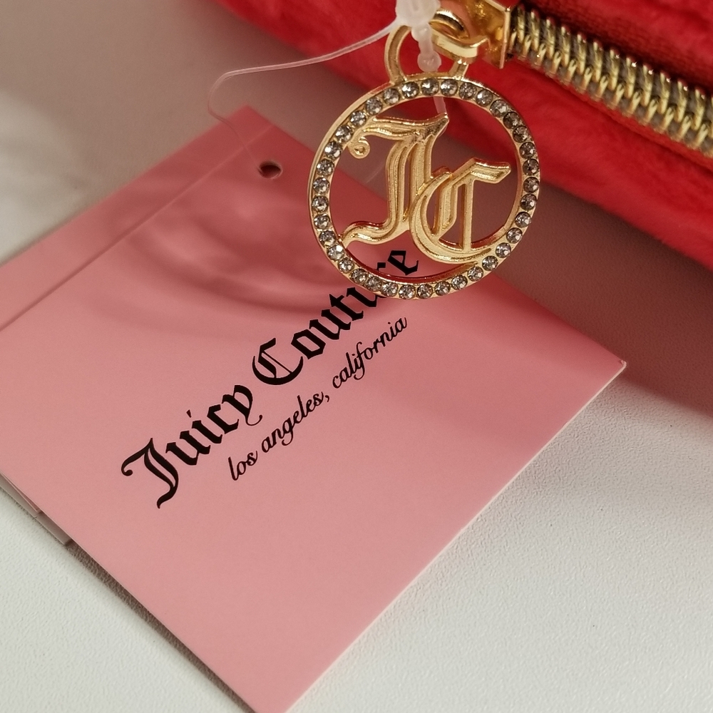 Juicy Couture Red Valor with Hearts Cosmetic Travel Bag New - Picture 11 of 14